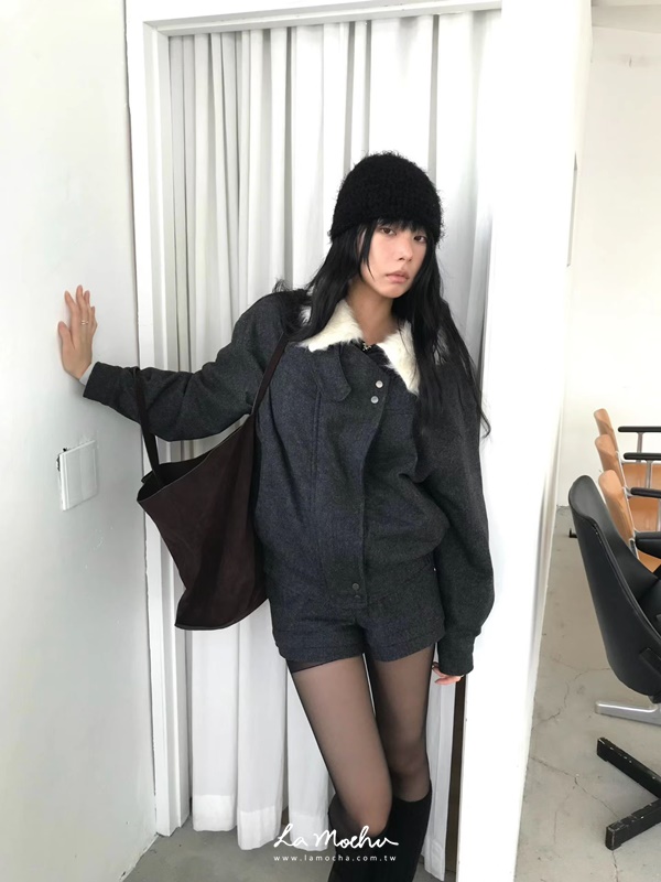 人形紋顯瘦短褲